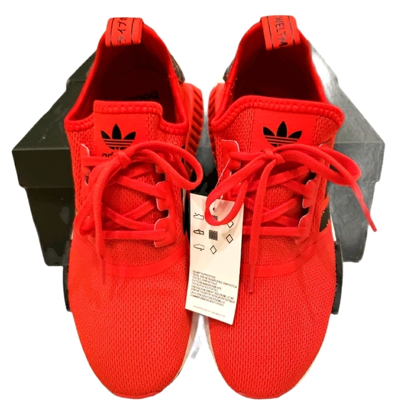 Adidas NMD R1 Women's Athletic Sneakers Red - Picture 13 of 16